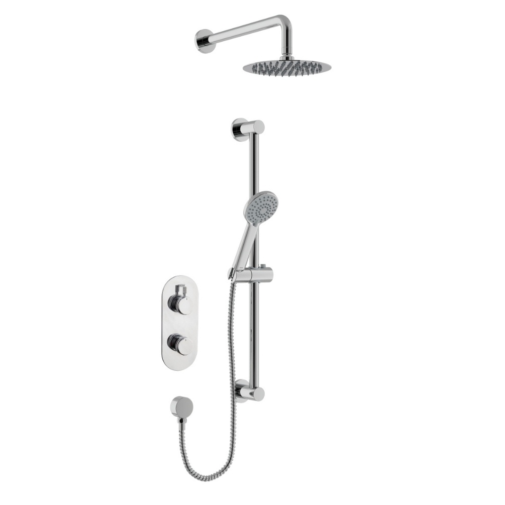 Cut out image of the Bristan Molida Chrome Dual Outlet Thermostatic Shower Pack